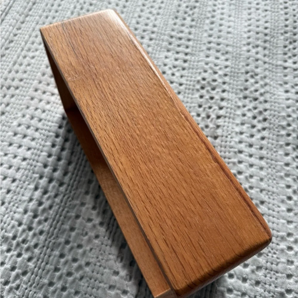 Wooden Tissue Box Cover - Natural Brown